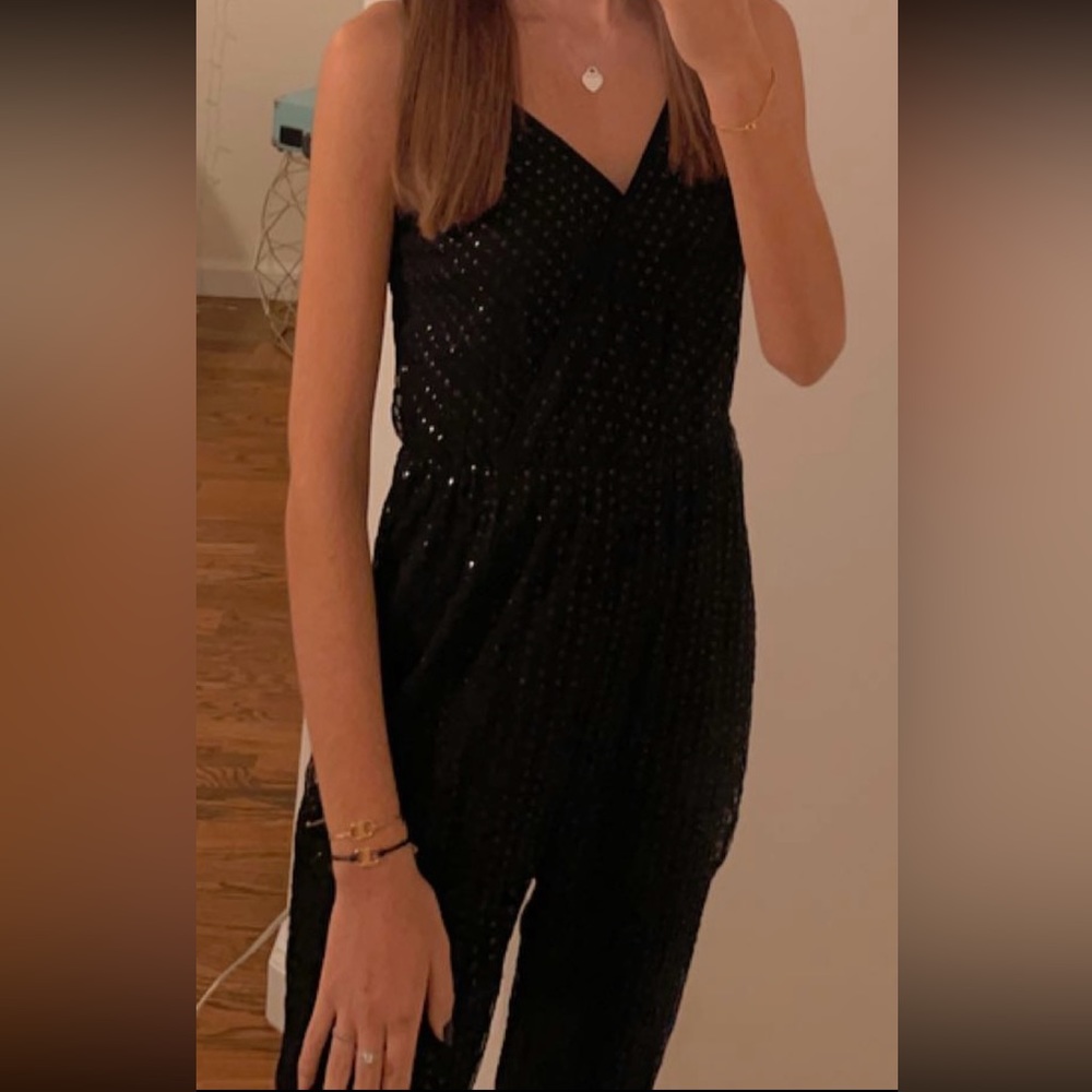 Express Sparkly Black Jumpsuit